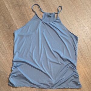 Spalding Light Blue High Neck Athletic Tank
